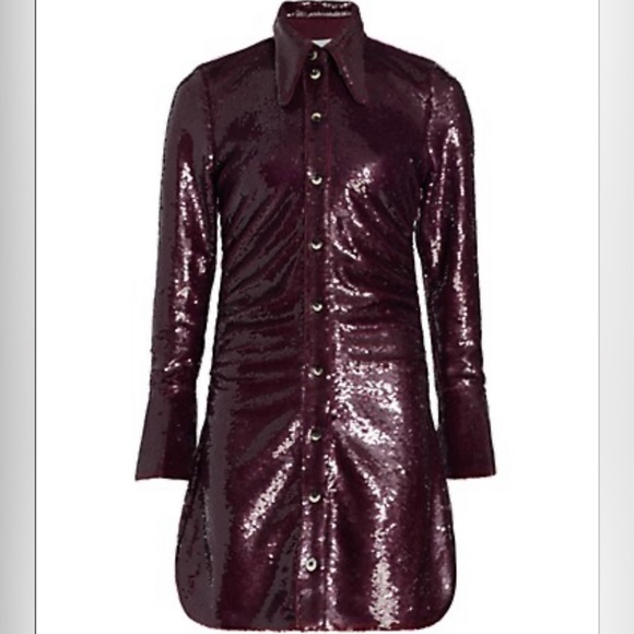 Ganni Dresses & Skirts - NWT GANNI Sequin shirt dress